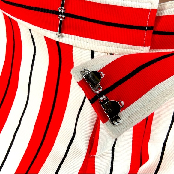 Zang Toi Red and White Striped Blazer and Short Set, Cashmere, NWOT, fits size 0 - Picture 5 of 14